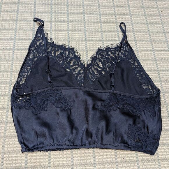 NWOT Free People Intimately Night Out Blouson Brami‎ in Navy Size Small Lace - Picture 6 of 7